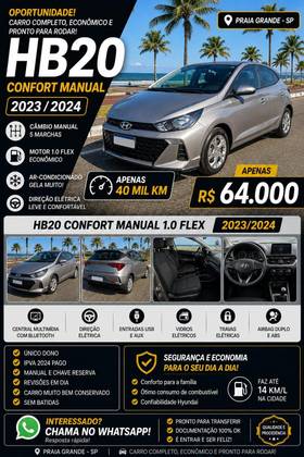 HYUNDAI HB20 1.0 12V FLEX SENSE MANUAL HYUNDAI HB20 1.0 12V FLEX SENSE MANUAL